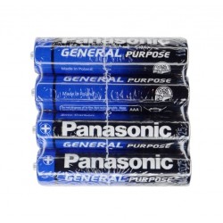 Батарейка, сольова, Panasonic, R3, розмір AAA, 1,5V, 4шт/уп